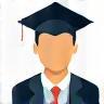 Icon representing an expert with a graduation cap and star
