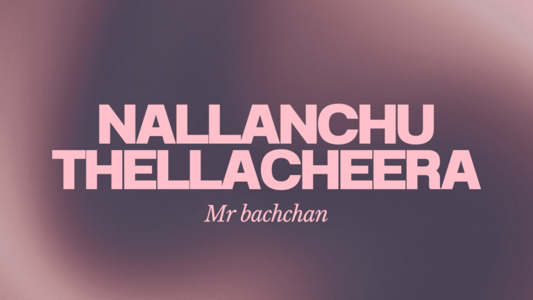 Nallanchu Thella cheera lyrics